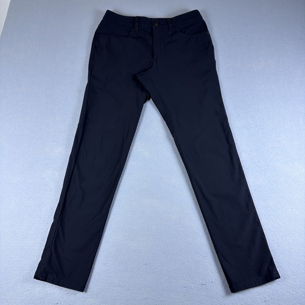 Lululemon ABC Slim Fit Warpstreme Pants Mens 28x29 Black Chino Golf LM5704S